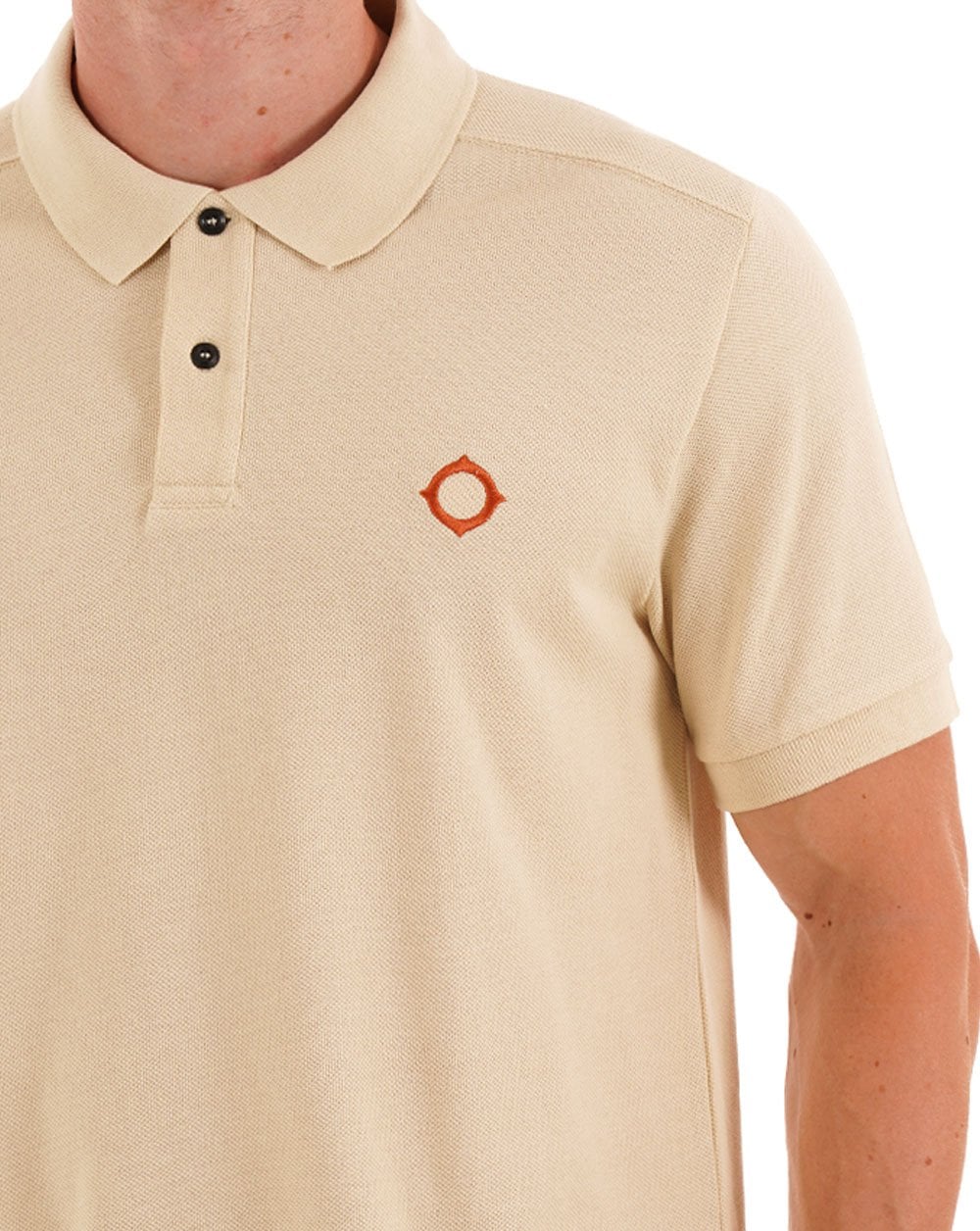 MA.STRUM Piqué-Poloshirt Burnt Cream