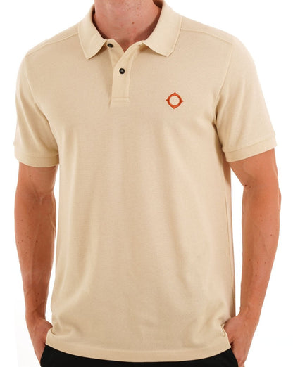 MA.STRUM Piqué-Poloshirt Burnt Cream