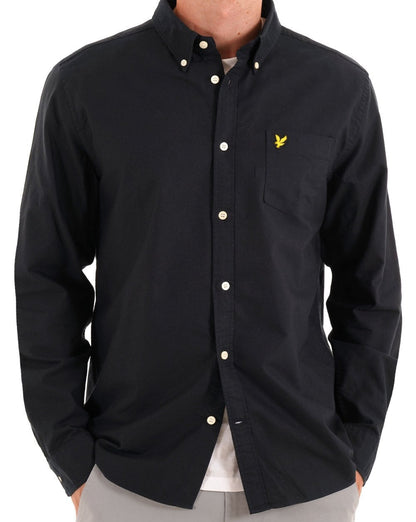 Lyle &amp; Scott Plain Oxford Shirt Dunkelmarine