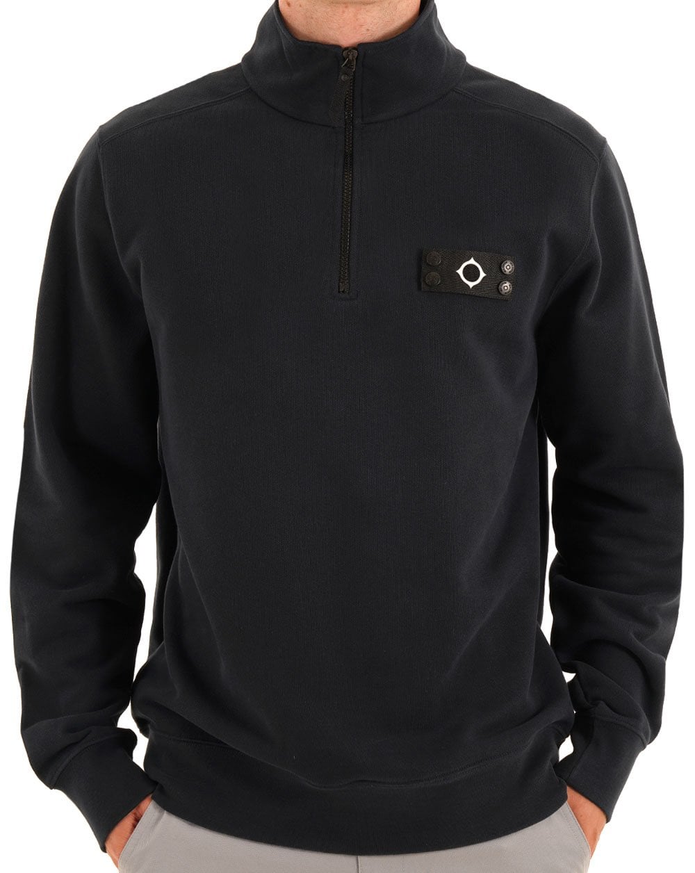MA.STRUM Neo Quarter Zip Sweatshirt Ink Navy
