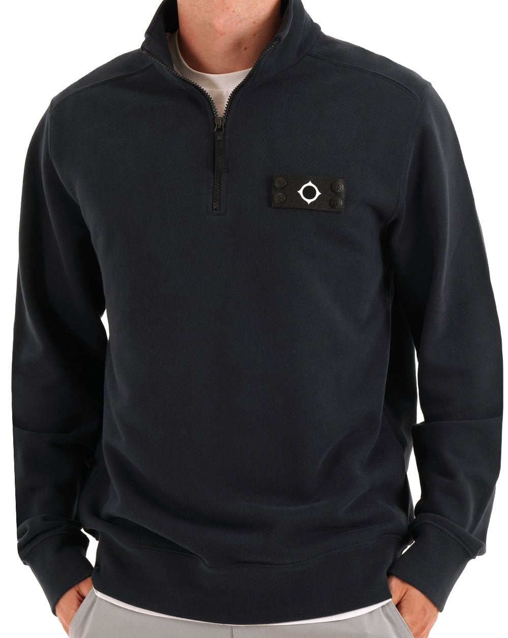 MA.STRUM Neo Quarter Zip Sweatshirt Ink Navy