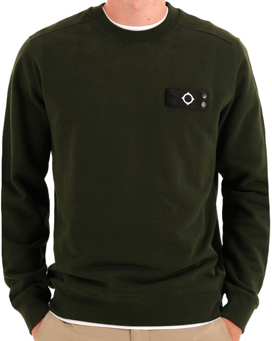 MA.STRUM Neo Crew Sweatshirt Dunkelgrün