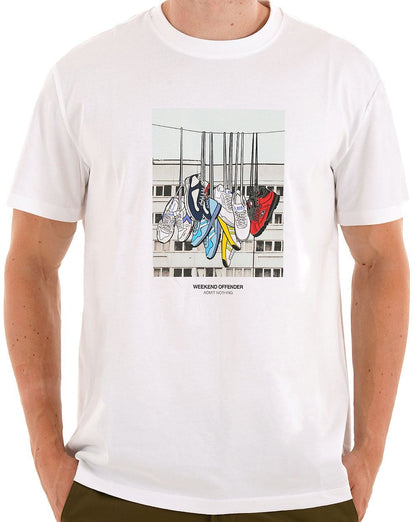 Weekend Offender Battle Lines T-Shirt Weiß