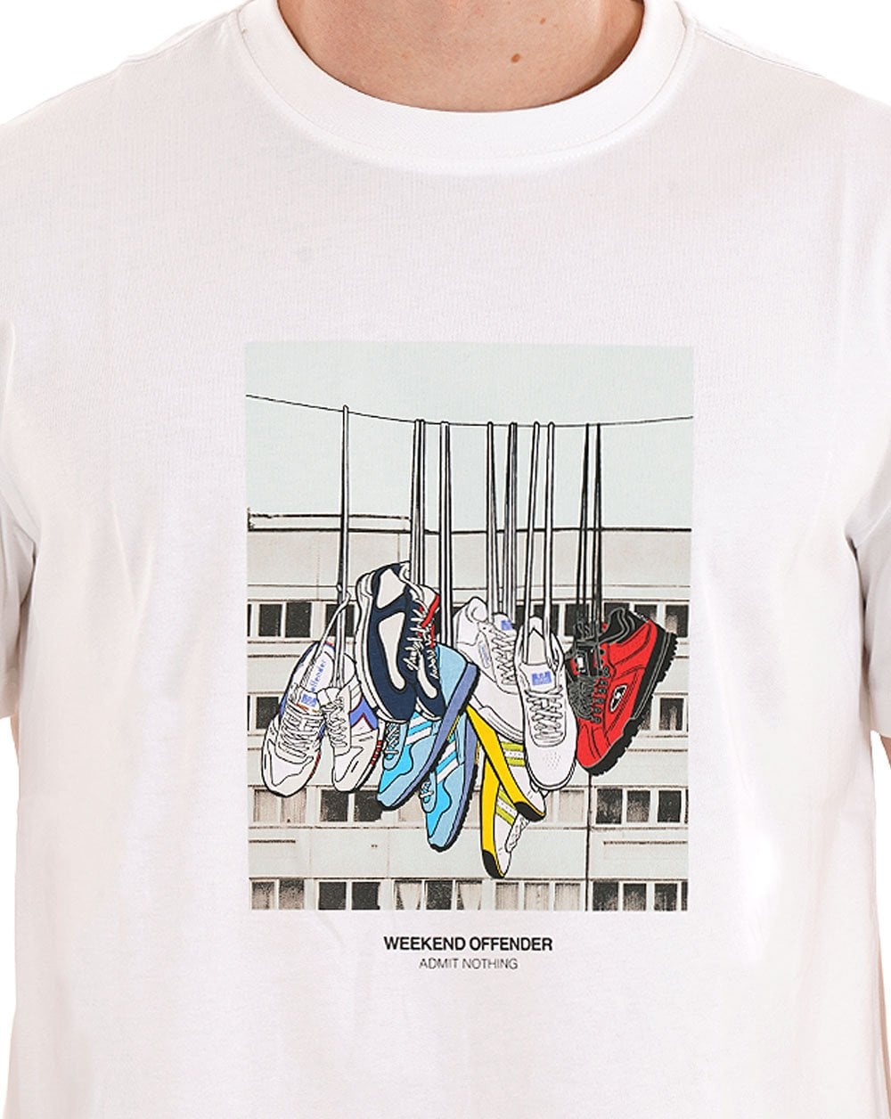 Weekend Offender Battle Lines T-Shirt Weiß
