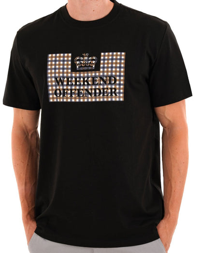 Weekend Offender Prison T-Shirt Schwarz/Karo