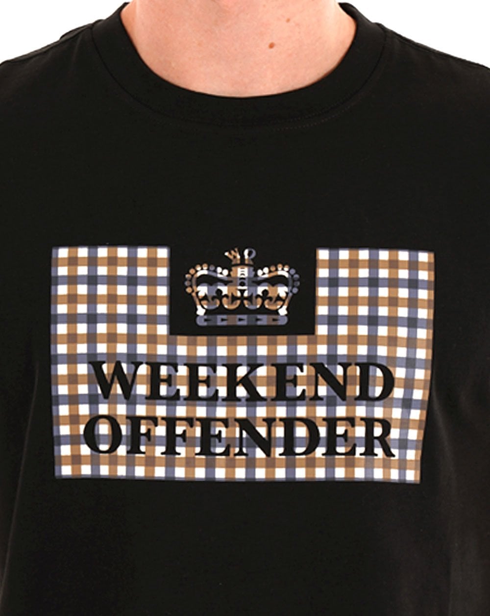 Weekend Offender Prison T-Shirt Schwarz/Karo