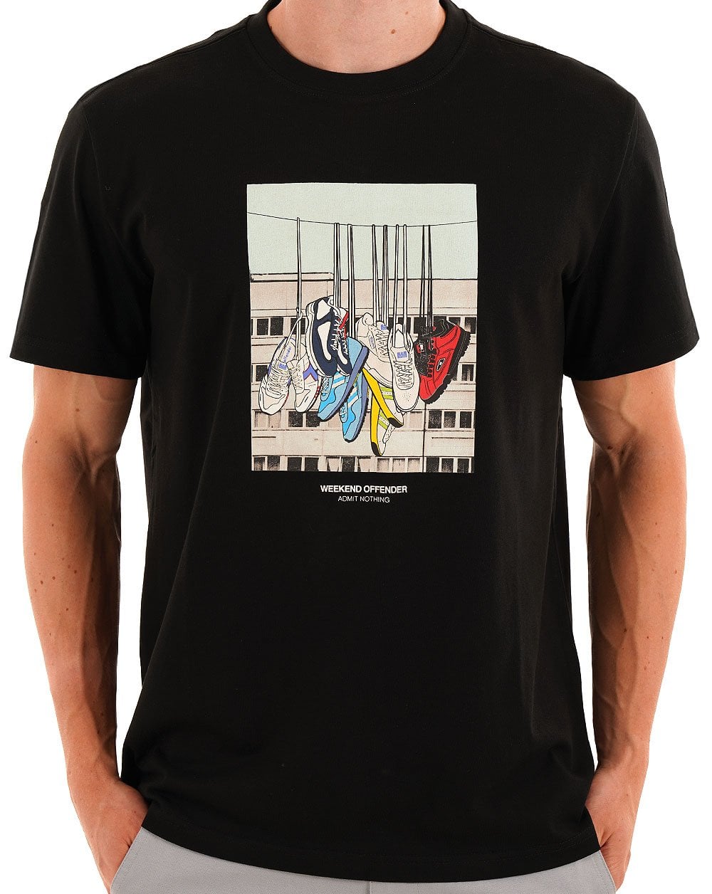 Weekend Offender Battle Lines T-Shirt Schwarz