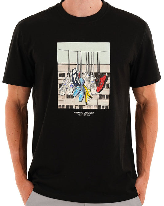 Weekend Offender Weekend Offender Battle Lines T-Shirt Schwarz