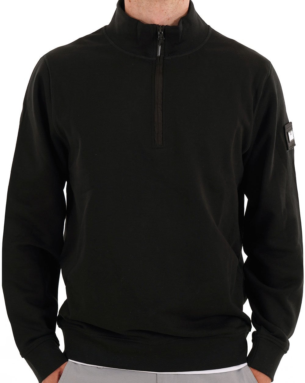 Weekend Offender Kraviz 1/2 Zip Sweat Schwarz