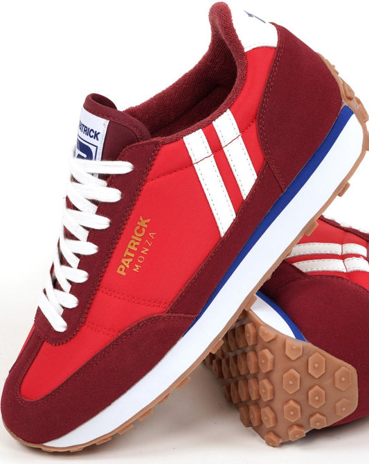 Patrick Monza Sneaker, Dunkelrot/Weiß 