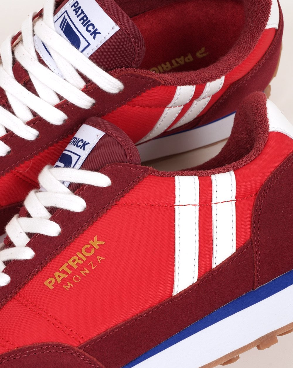 Patrick Monza Sneaker, Dunkelrot/Weiß 