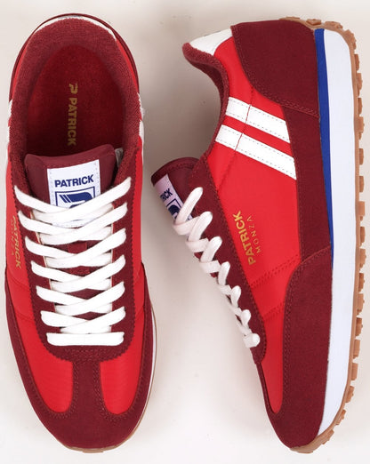 Patrick Monza Sneaker, Dunkelrot/Weiß 