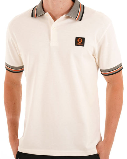 Trojan Piqué-Polo mit Oxford-Kragen Ecru
