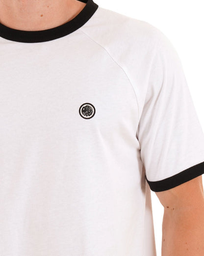 Pretty Green Boston Ringer Tee Weiß