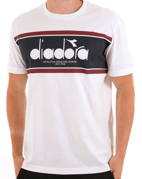 Diadora Logo T Shirt White / Empire Red