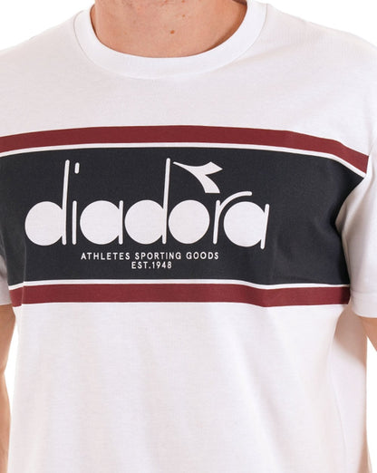 Diadora Logo T-Shirt Weiß / Empire Rot