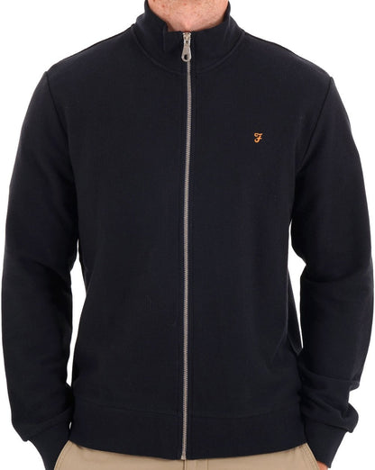 Farah – Seaton – Sweatshirt mit Reißverschluss in True Navy