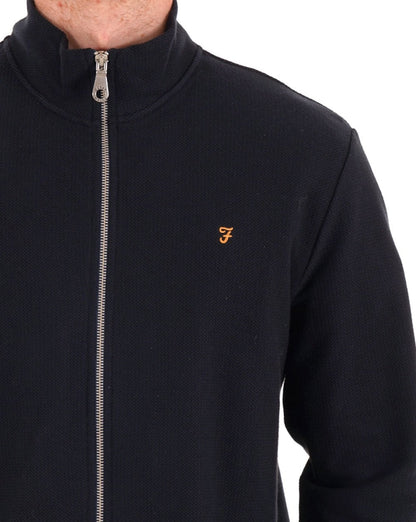 Farah – Seaton – Sweatshirt mit Reißverschluss in True Navy