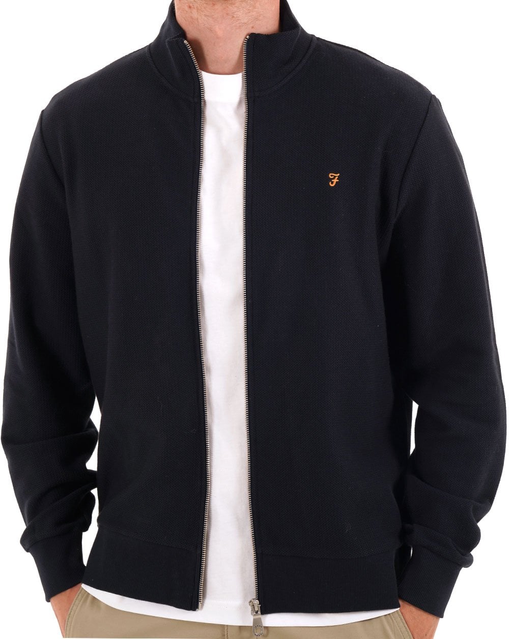 Farah – Seaton – Sweatshirt mit Reißverschluss in True Navy