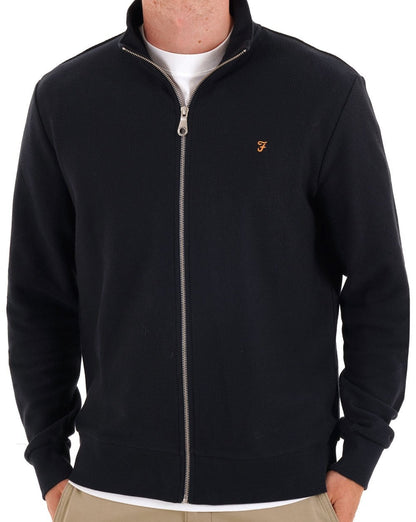 Farah – Seaton – Sweatshirt mit Reißverschluss in True Navy