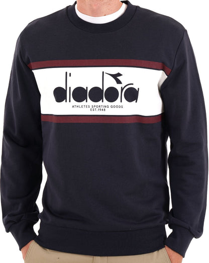 Diadora Logo Crew Sweatshirt Marineblau