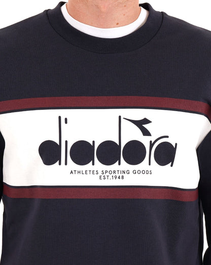 Diadora Logo Crew Sweatshirt Marineblau