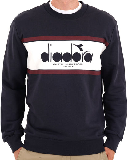 Diadora Logo Crew Sweatshirt Marineblau