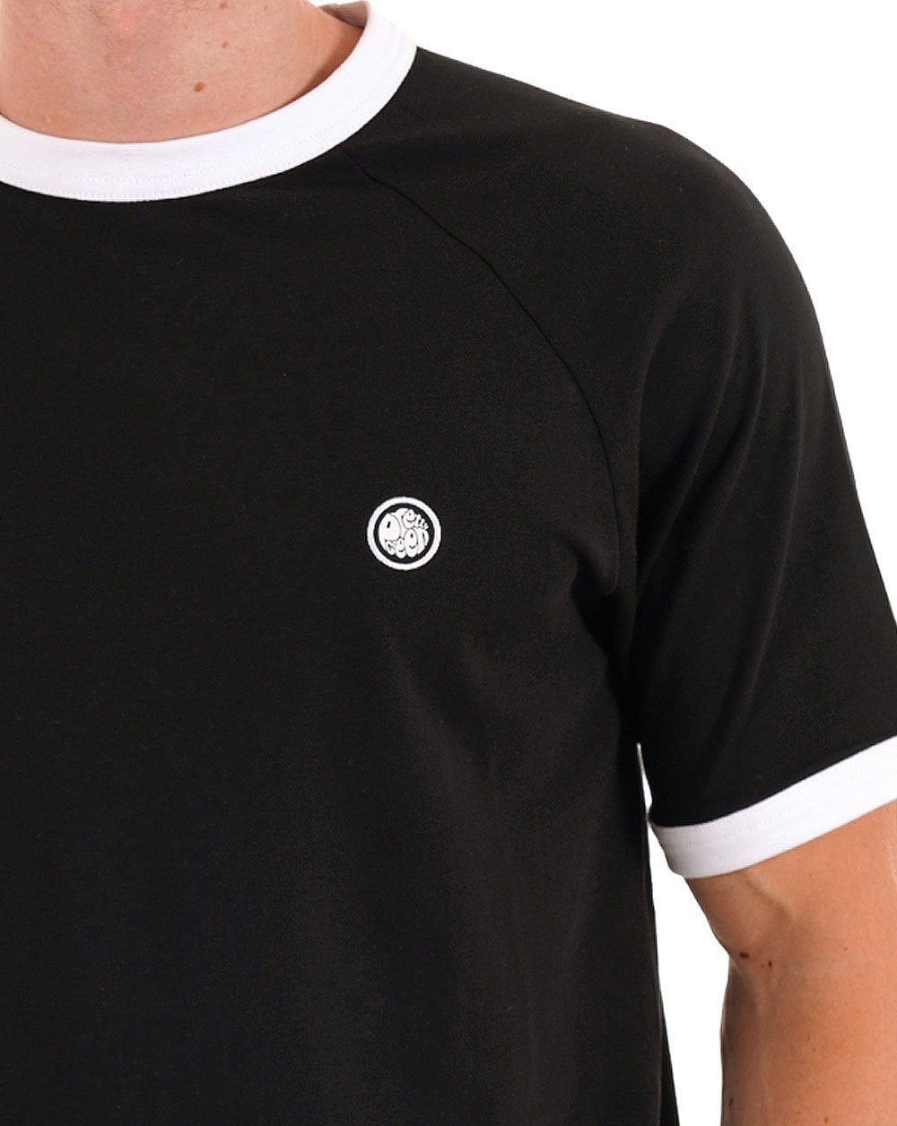 Pretty Green Boston Ringer Tee Schwarz