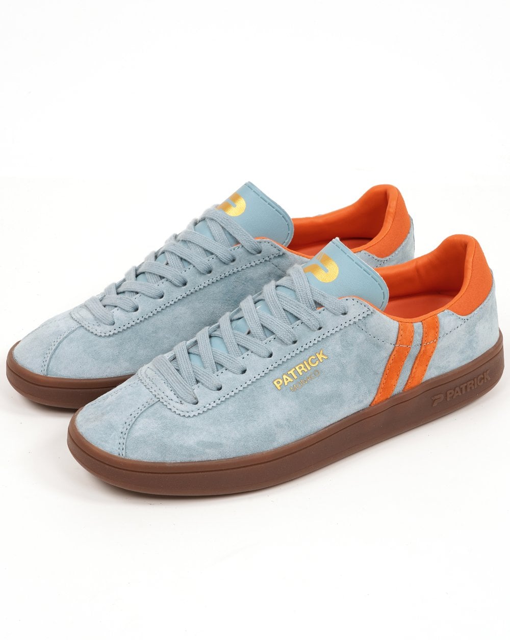 Patrick Monaco Sneaker, hellblau/orange
