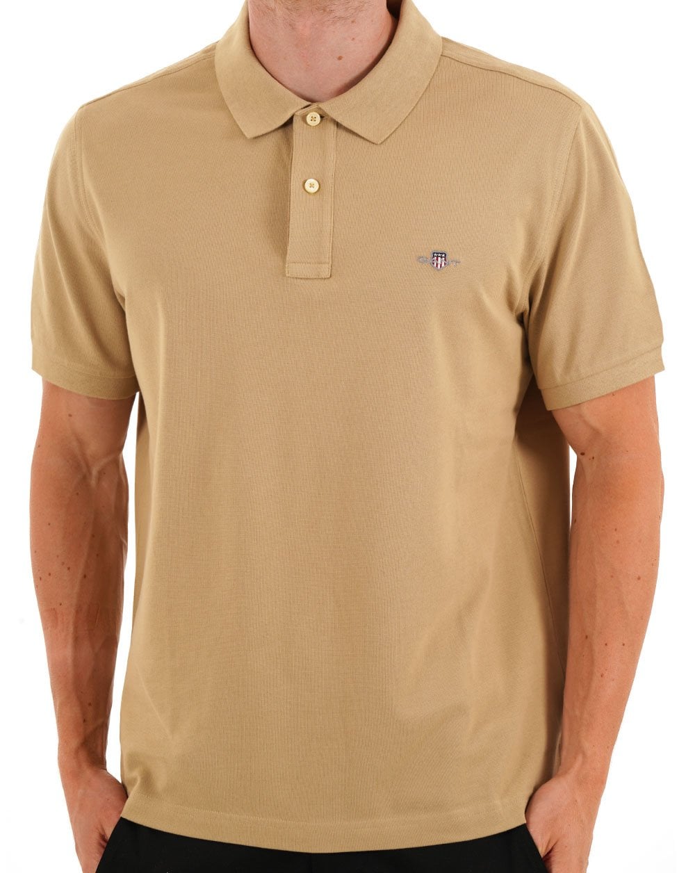 Gant Shield Piqué Polo Woody Beige