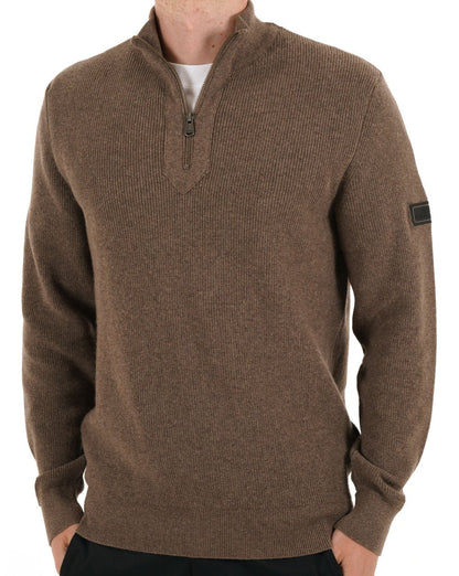 Barbour International Crawley Half Zip Pullover Brindle