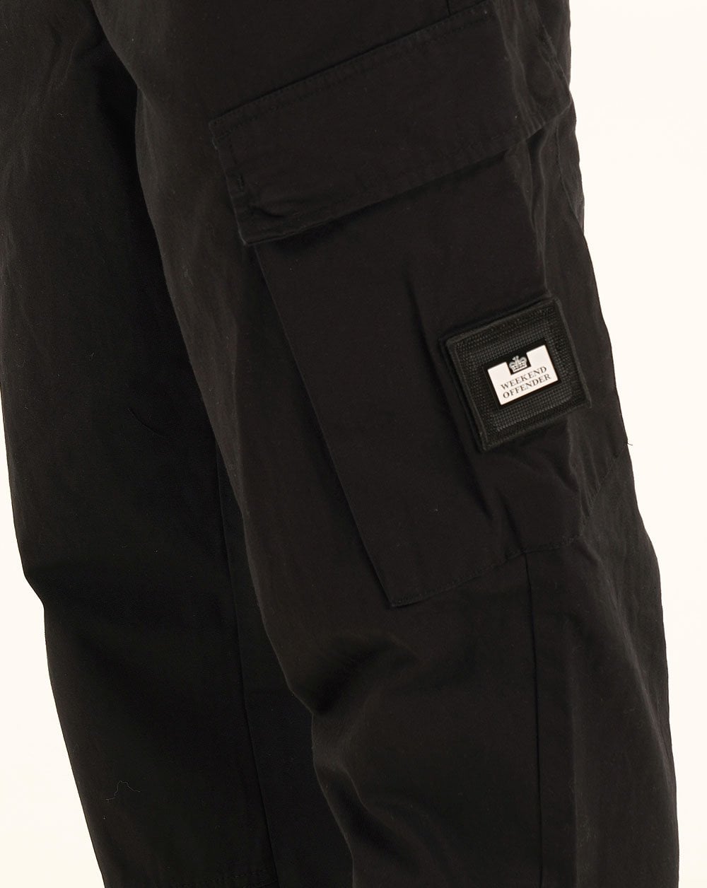 Weekend Offender – Eldon – Lockere Cargohose in Schwarz