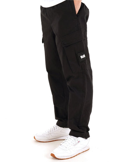 Weekend Offender – Eldon – Lockere Cargohose in Schwarz