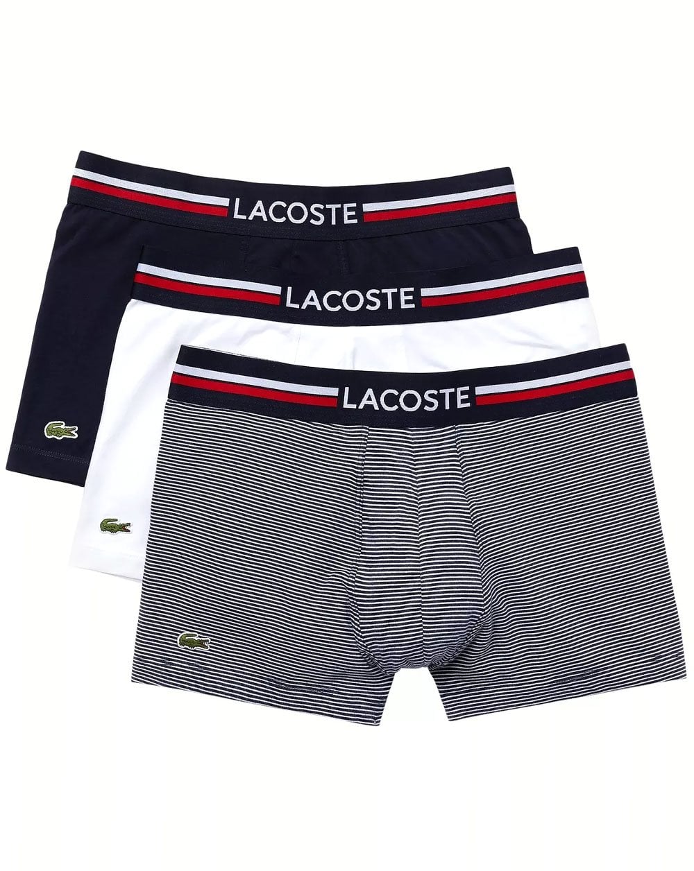 Lacoste Dreierpack Boxershorts Marineblau/Weiß