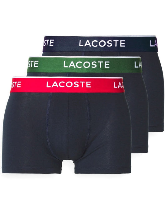 Lacoste Boxershorts Dreierpack Marineblau/Grün/Rot