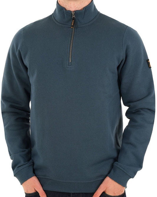 Patrick Patrick Harlem 1/4 Zip Sweatshirt Dunkelblau