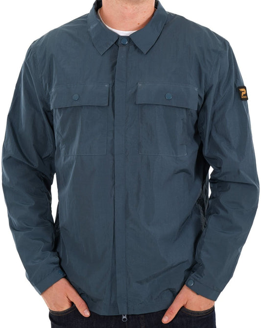 Patrick Jackson Overshirt Petrol Steel Blue