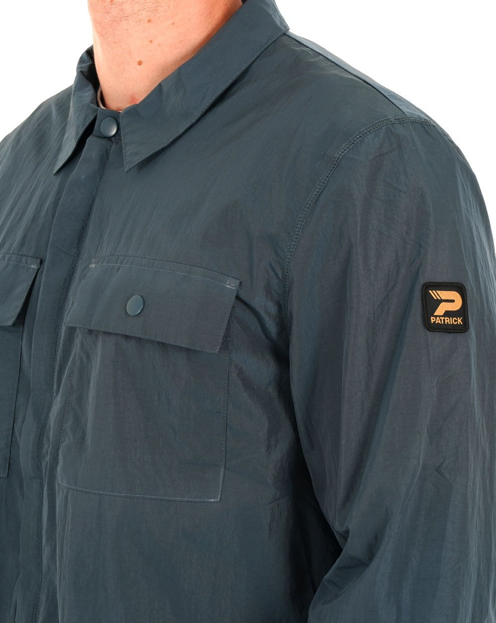 Patrick Jackson Overshirt Petrol Steel Blue