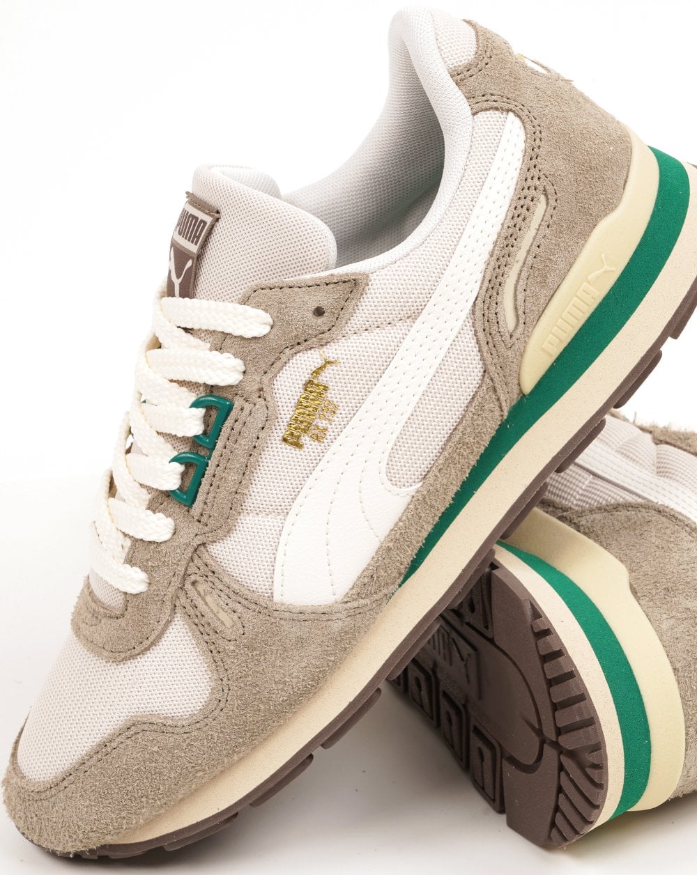 Puma RX 737 Vintage Sneaker Off White Green