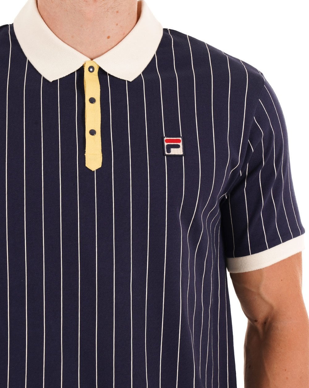 Fila Vintage BB1 ​​Poloshirt Marineblau Gardenia