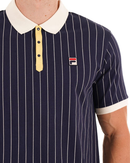 Fila Vintage BB1 ​​Poloshirt Marineblau Gardenia