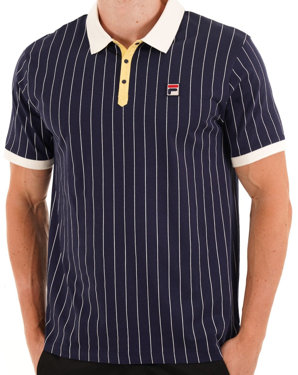 Fila Vintage BB1 ​​Poloshirt Marineblau Gardenia