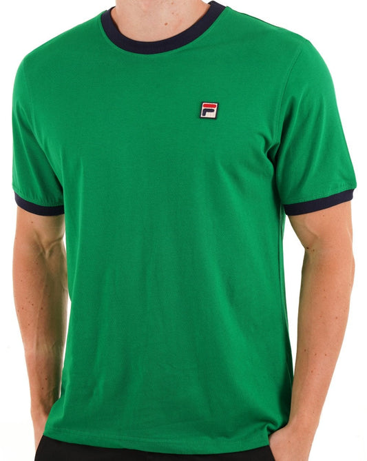 Fila Vintage Fila Vintage Ringer T-Shirt Grün/Marineblau