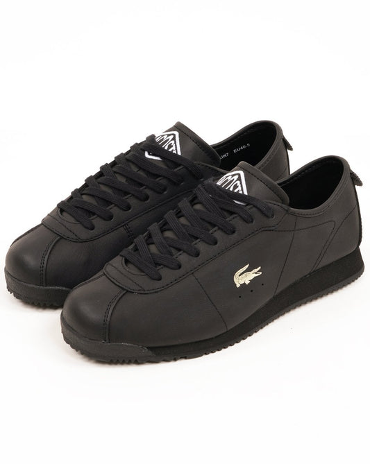 Lacoste Club Low Leder-Sneaker, Schwarz