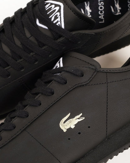 Lacoste Club Low Leder-Sneaker, Schwarz