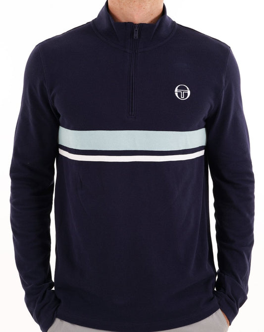 Sergio Tacchini 1/4 Zip Top Navy Sky