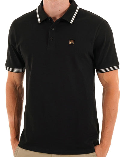 Fila Gold Soren Poloshirt Schwarz