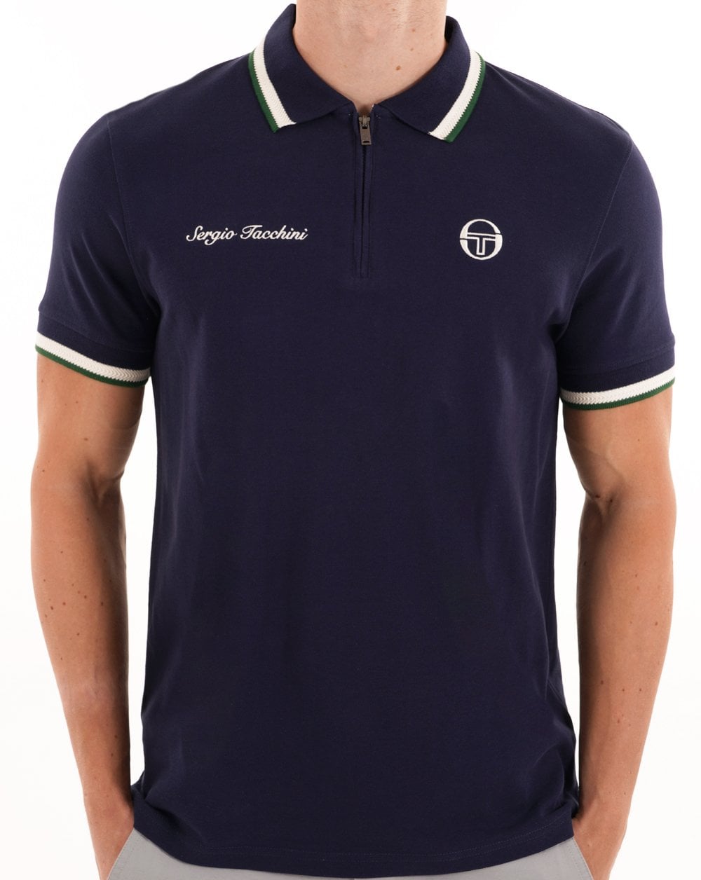 Sergio Tacchini Nanto Zip Poloshirt Marineblau