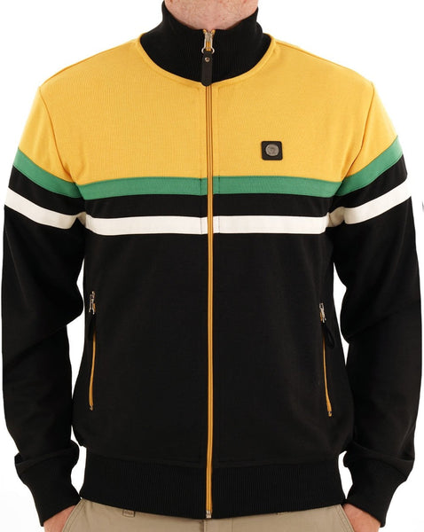 Trojan Split Stripe Track Top Black / Gold