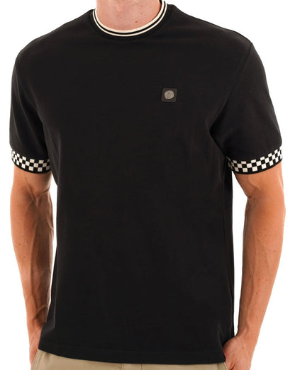 Trojan Cheq Cuff T-Shirt Schwarz
